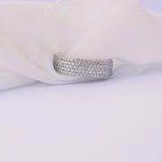 Round Brilliant Cut Full Eternity Moissanite Wedding Band Mapple Gems